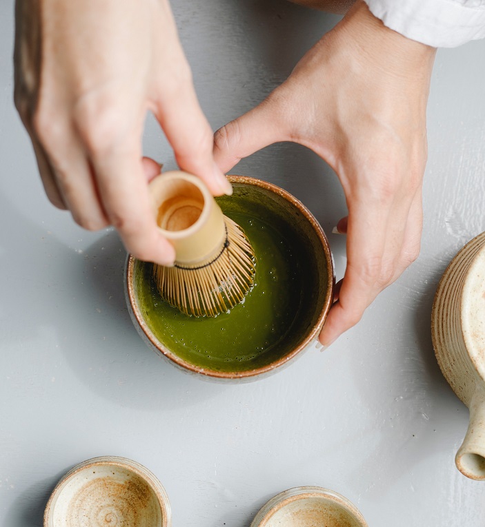 Cup of matcha tea